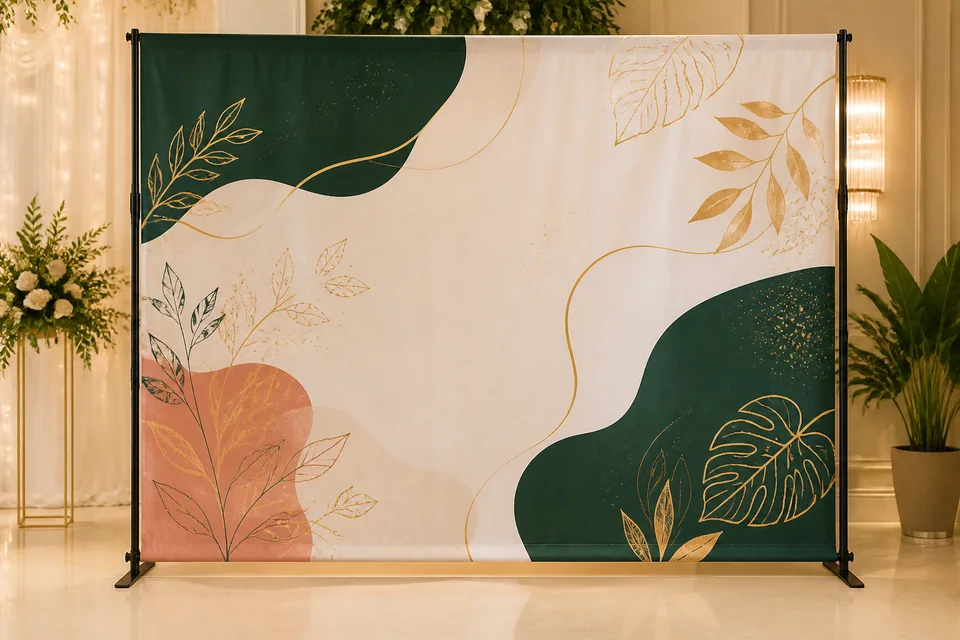 Banner de tela personalizado para eventos