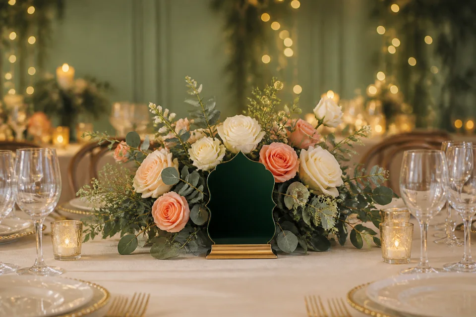 Centro de mesa personalizado con flores