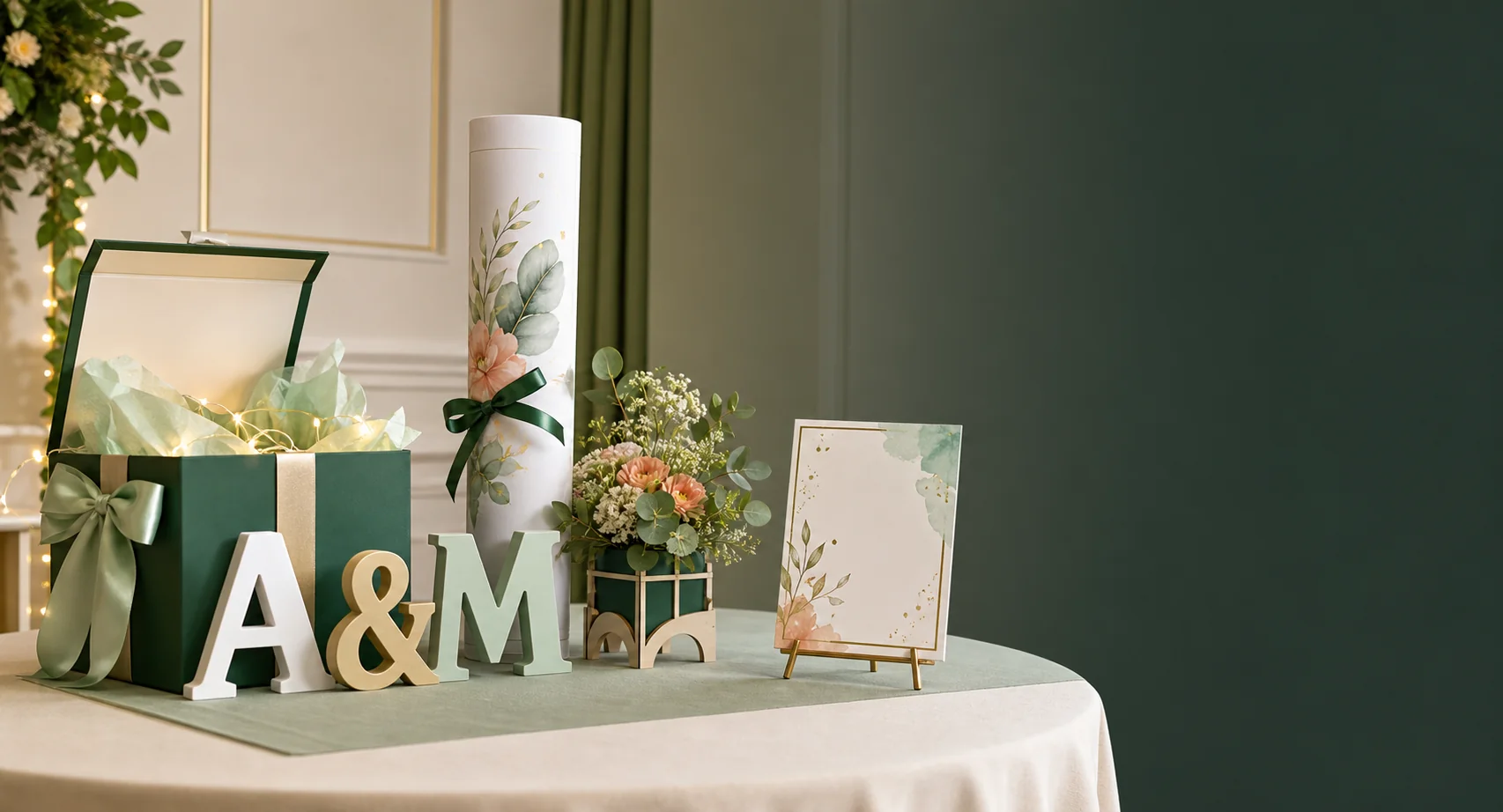 Decoración y productos personalizados para eventos