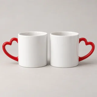 Ilustración generada con IA: Taza de pareja