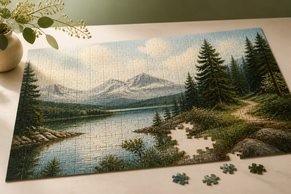 Rompecabezas personalizado con paisaje